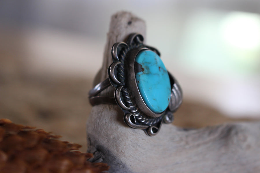 Vintage Turquoise Sage Ring