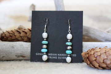Pearls and Turquoise Earrings