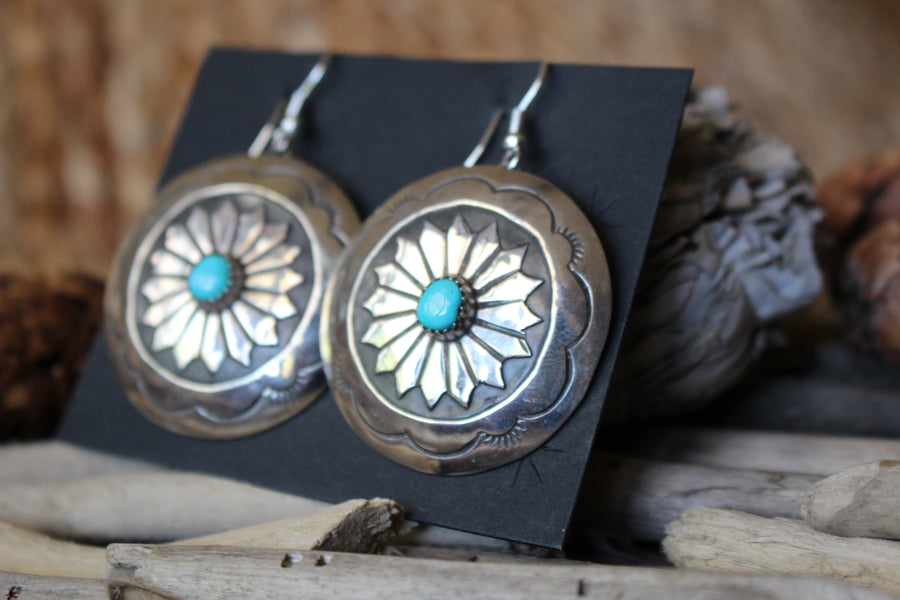 Turquoise Sun Earrings