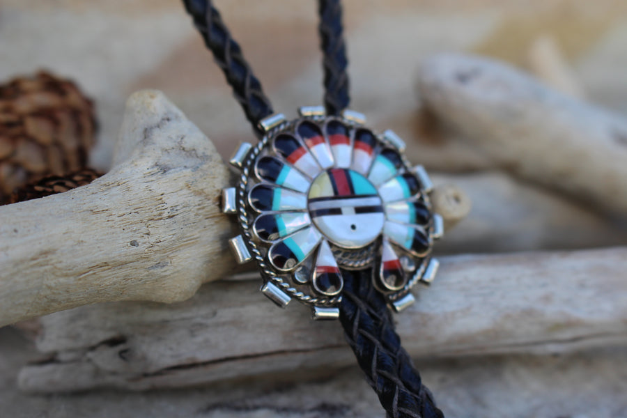 Sunface Bolo Tie