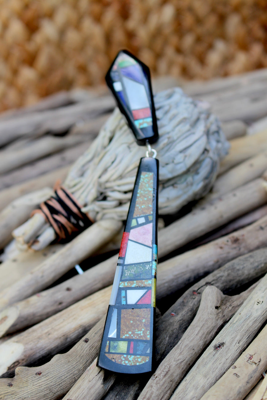 Pueblo Inlay Drop Pendant