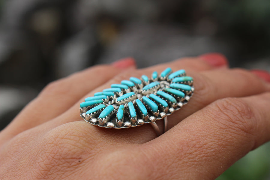 Turquoise Sky Cluster Ring