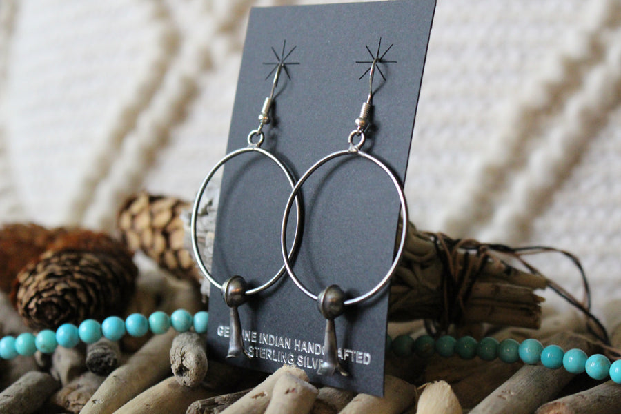 Brushed Silver Hoop Earrings