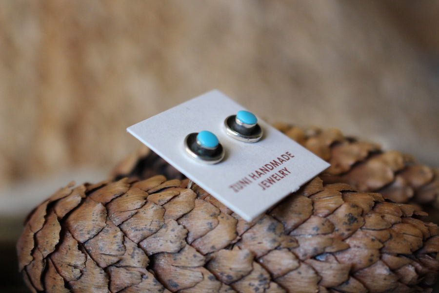 Round Turquoise Studs