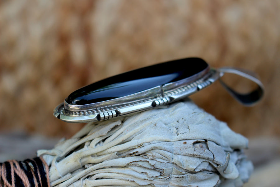 Black Onyx Oval Pendant