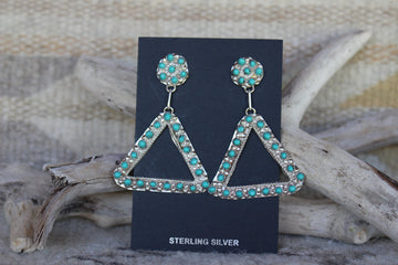 Turquoise Triangle Earrings