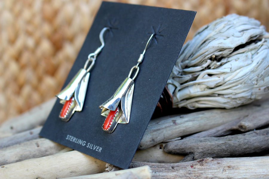 Coral Blossom Earrings