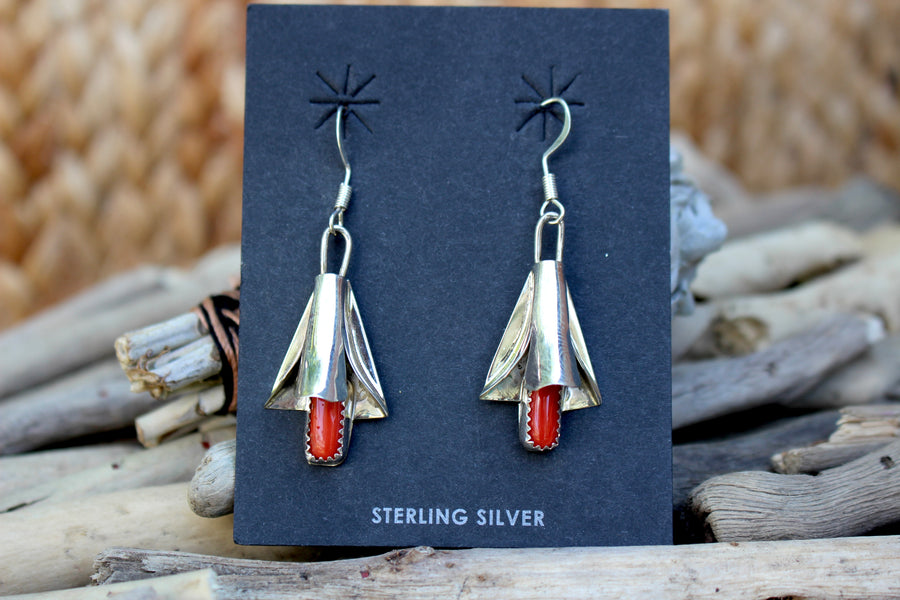 Coral Blossom Earrings