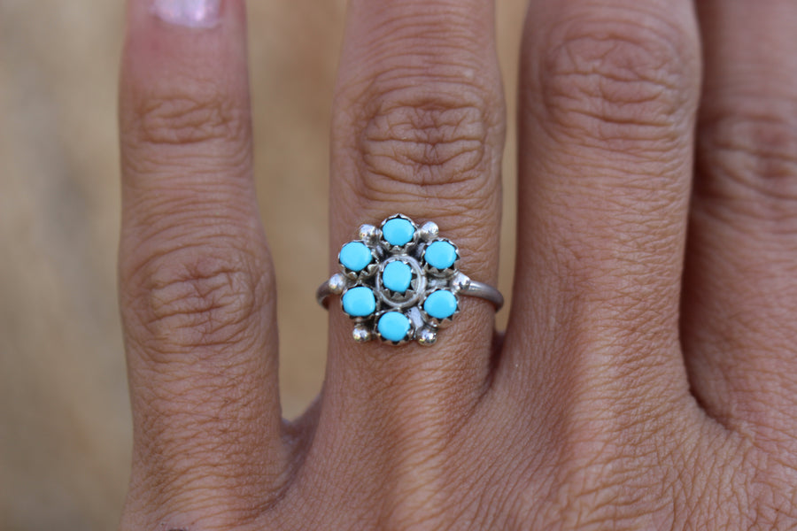 Turquoise Flower Ring