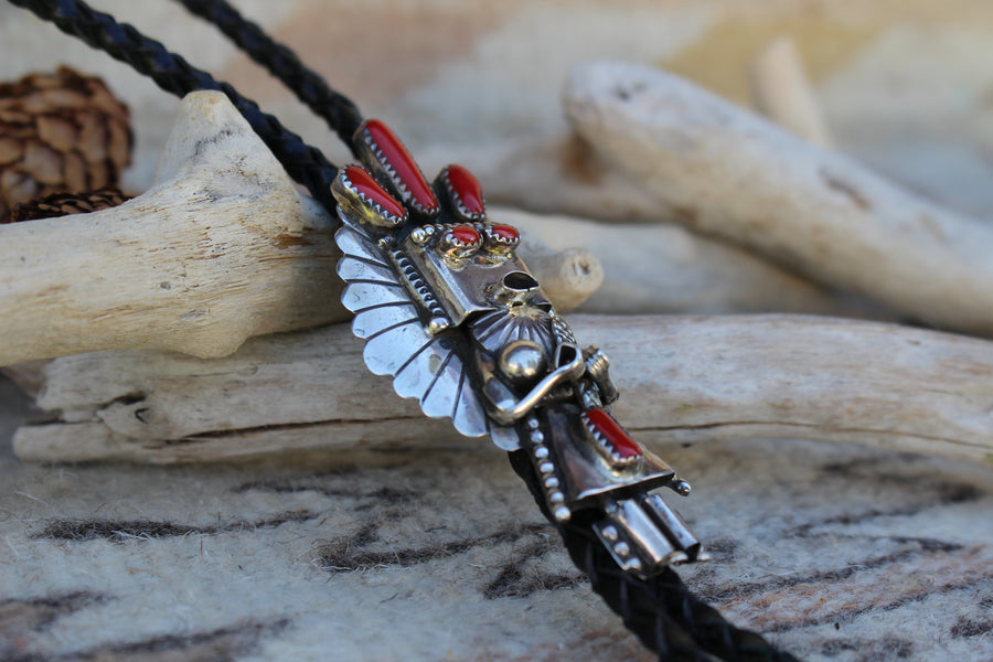 Red Kachina Bolo Tie