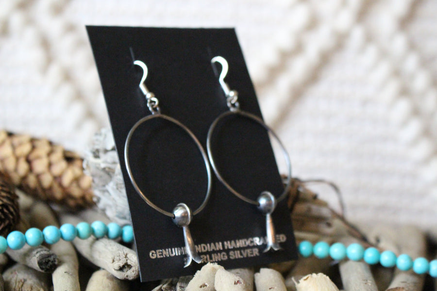 Brushed Silver Hoop Earrings