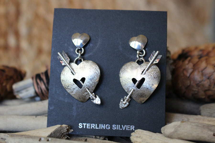 Sterling Heart Earrings