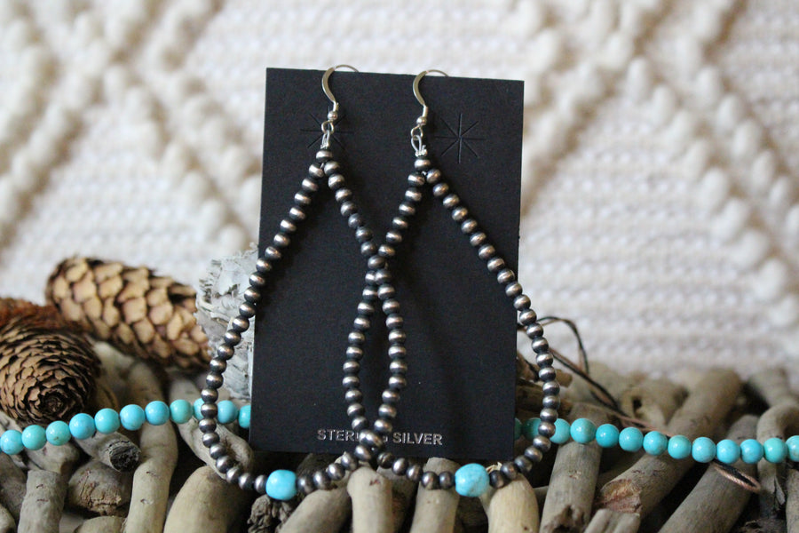 Navajo Pearl Teardrop Earrings