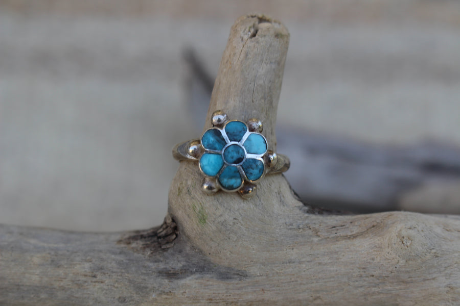 Sky Turquoise Bloom Ring