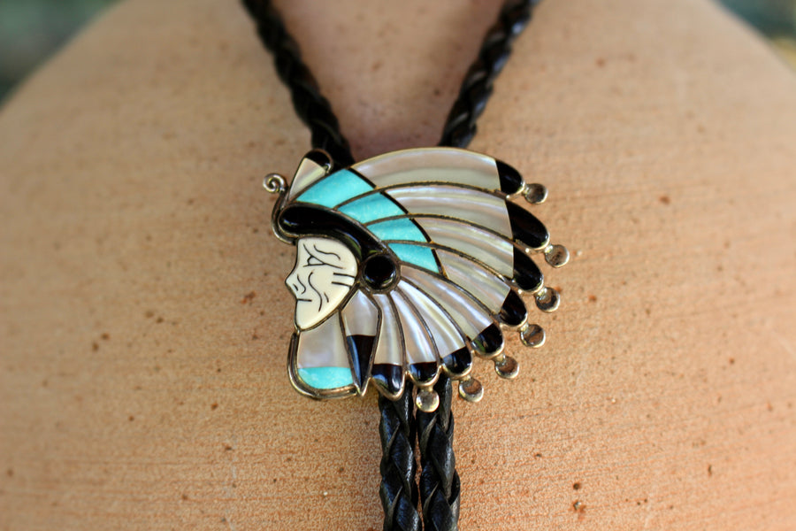 Headdress Bolo Tie