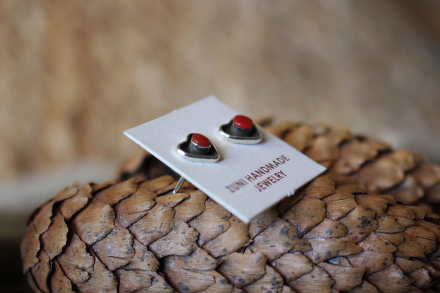 Red Heart Studs