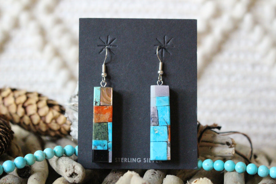 Turquoise Skies Inlay Earrings