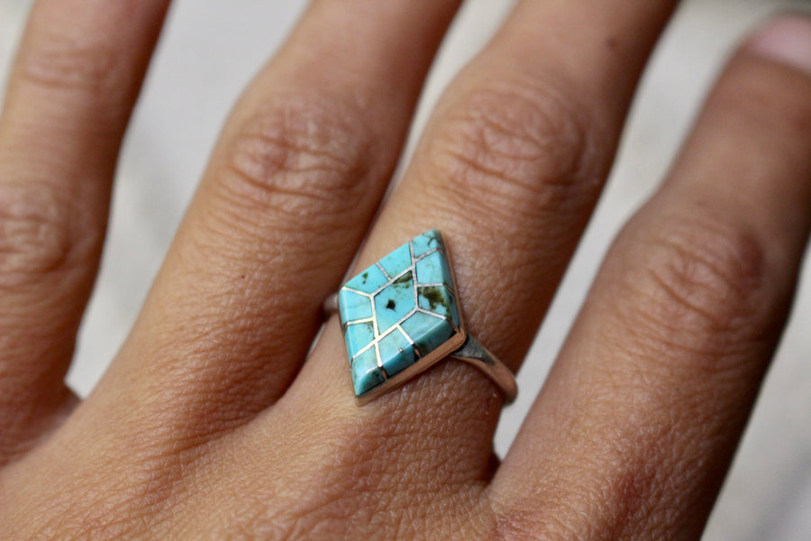 Turquoise Diamonds Ring