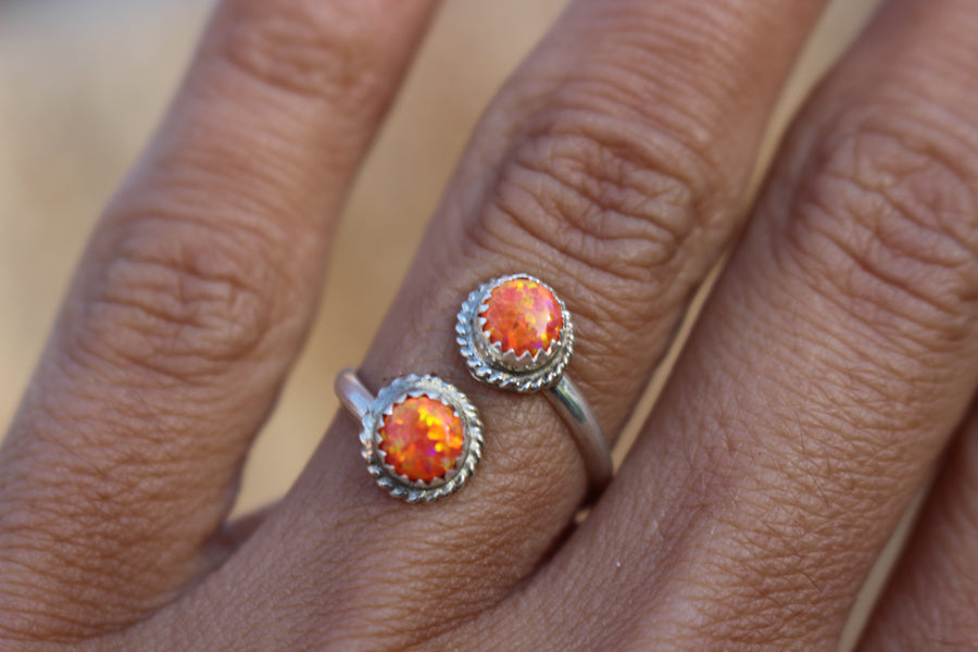 Orange Opal Wrap Ring