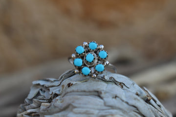 Turquoise Flower Ring