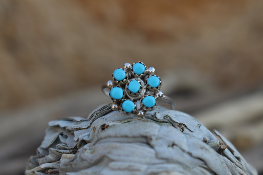 Turquoise Flower Ring