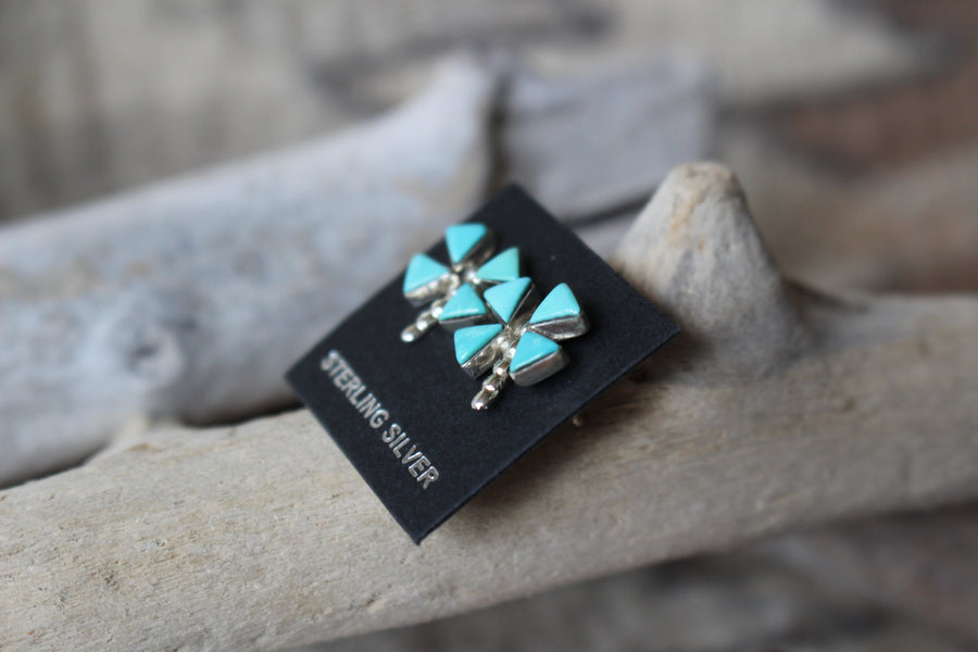 Turquoise Dragonfly Studs
