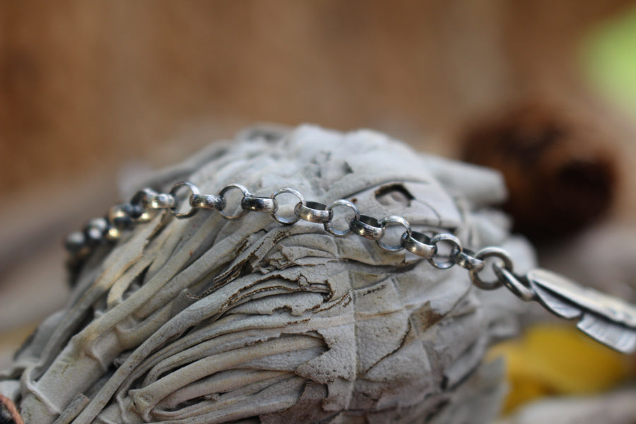 Turquoise Feather Necklace