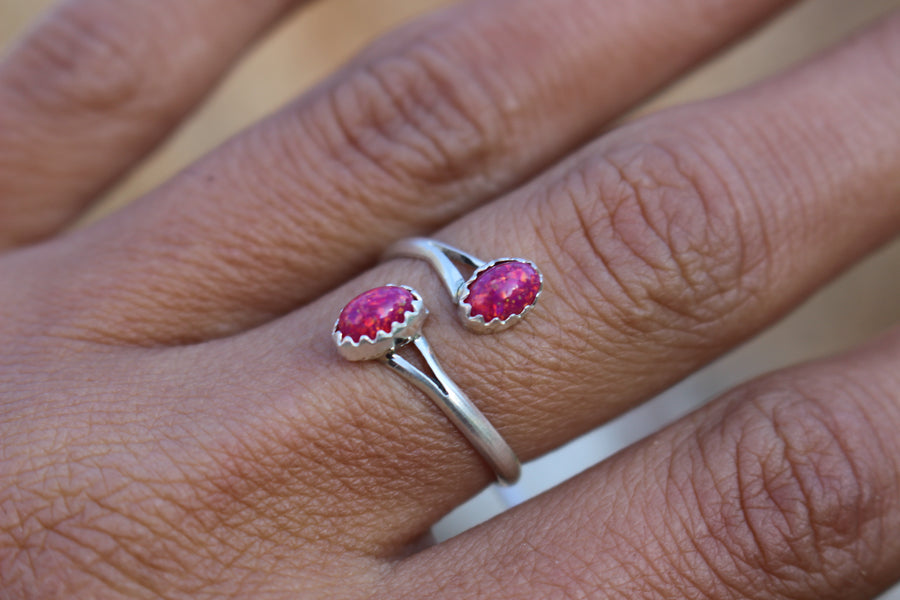Fuchsia Opal Wrap Ring