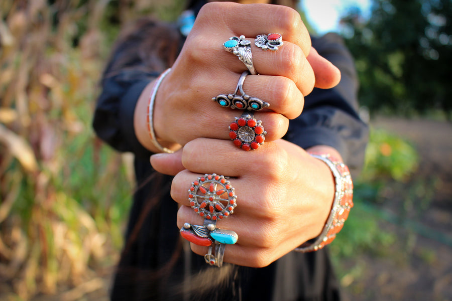 Vintage Multi Stone Dottie Ring