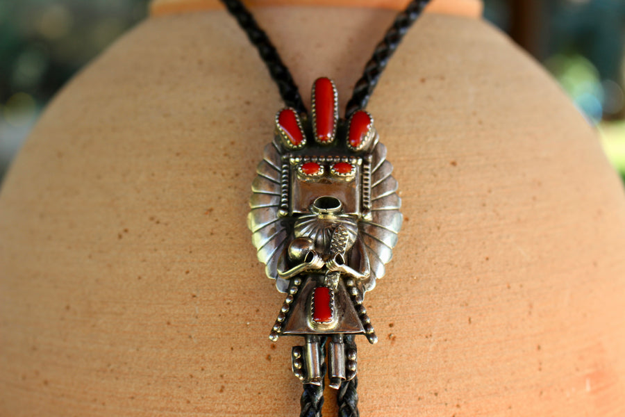 Red Kachina Bolo Tie