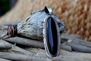 Black Onyx Oval Pendant