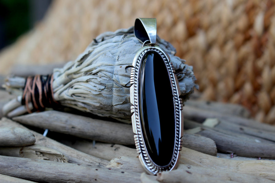 Black Onyx Oval Pendant