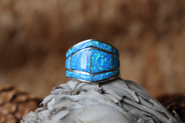 Blue Skies Opal Ring