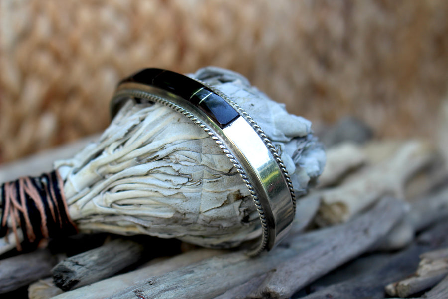 Black Onyx Bar Bracelet