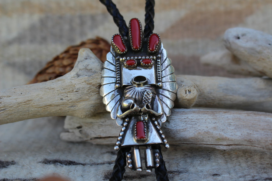 Red Kachina Bolo Tie