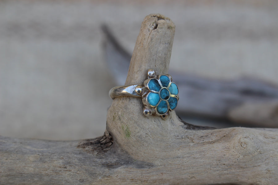 Sky Turquoise Bloom Ring