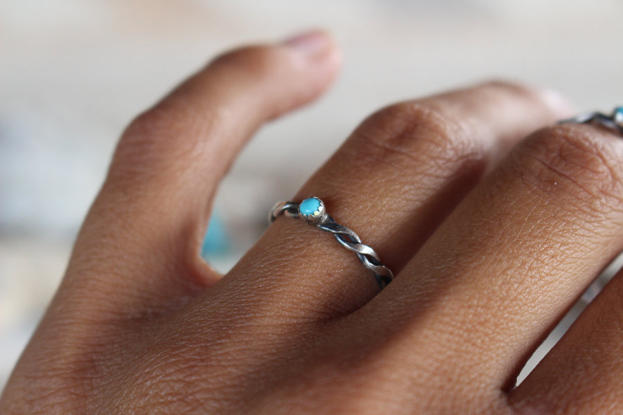 Turquoise Rope Ring