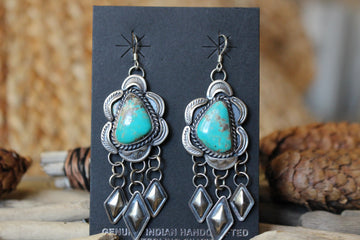 Turquoise Desert Fringe Earrings