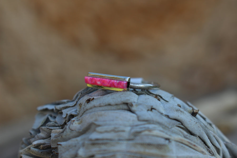 Pink Opal Bar Ring