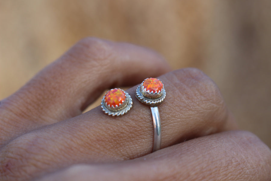 Orange Opal Wrap Ring