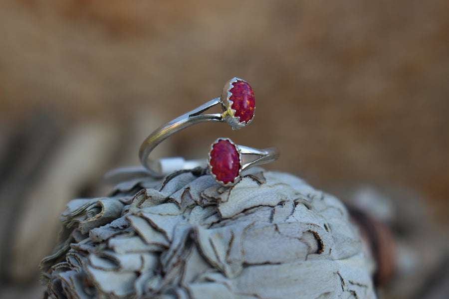 Fuchsia Opal Wrap Ring