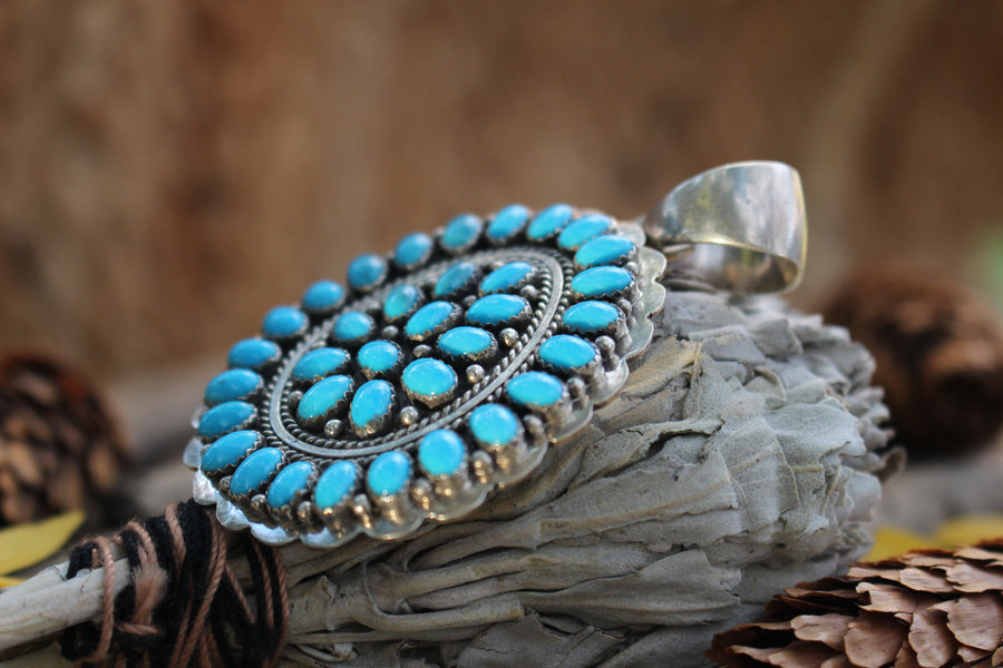 Turquoise Cluster Pendant