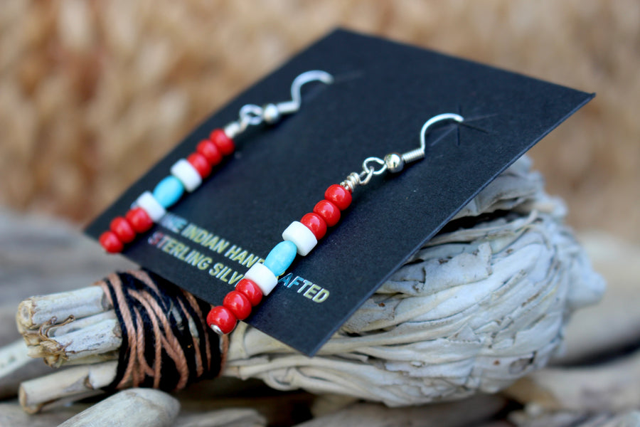 Apple Coral Rain Earrings