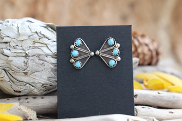 Turquoise Fan Earrings