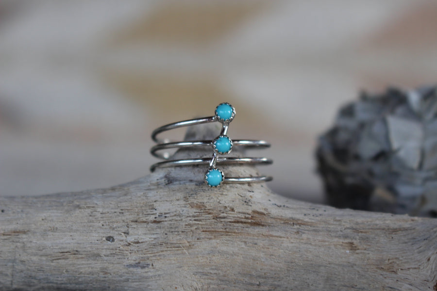 Tri Turquoise Ring