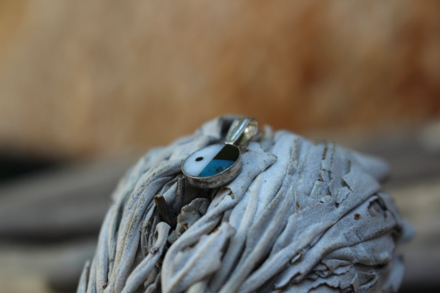 Blue Sunface Pendant