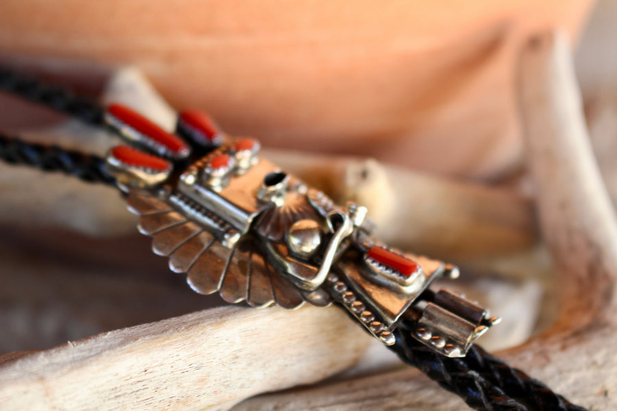 Red Kachina Bolo Tie