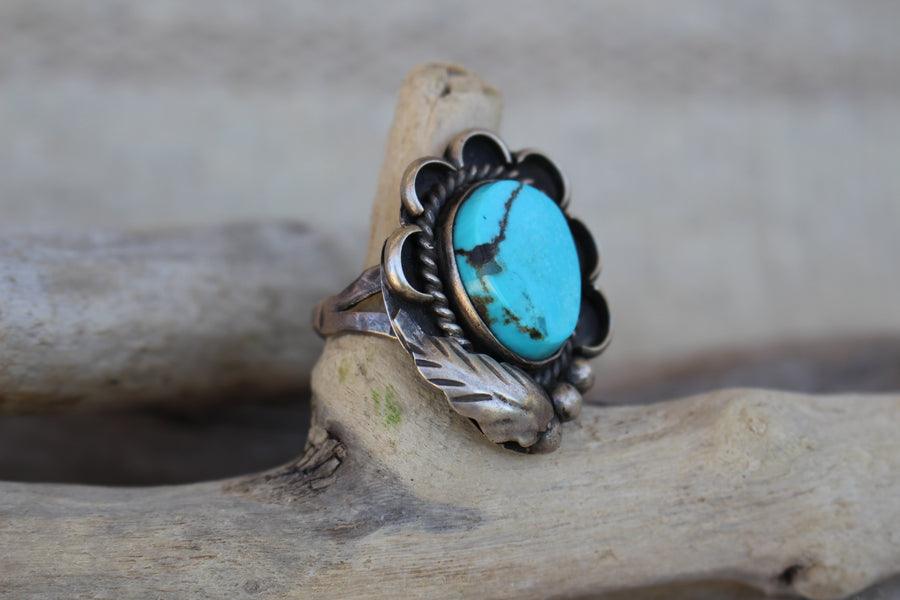 Vintage Turquoise Sunrise Ring