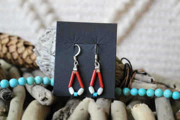 Apple Coral Teardrop Earrings