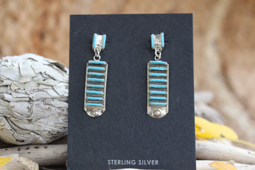 Petit Point Turquoise Earrings